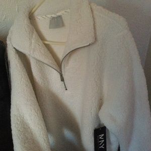 Marc New York Quarter Zip Faux Sherpa Pullover